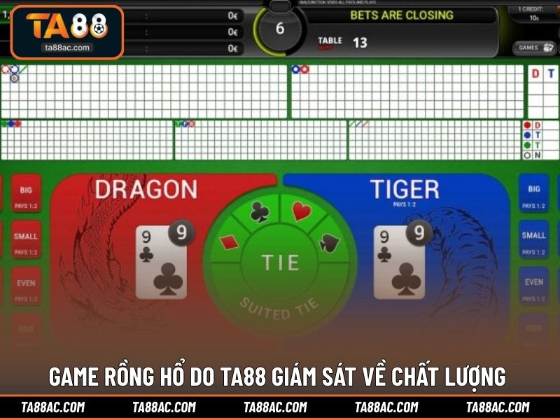 Game Rồng Hổ do TA88 giám sát về chất lượng 